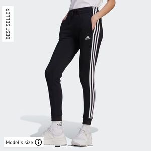 3 stripe fleece pants